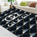 Gucci Area Rug- Hypebeast Carpet- Luxurious Fashion Brand Logo Living Room Rugs Floor Decor - Rugs