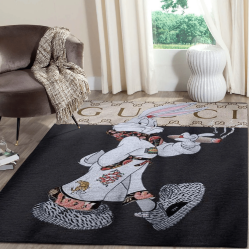Gucci Rabbit Logo Type 330 Luxury Fashion Brand Home Decor Door Mat Gift For Lover Area Carpet Hot Item Hypebeast Living Room Floor Decor