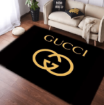 Gucci Black Luxury Area Rug For Home Decorations Mat